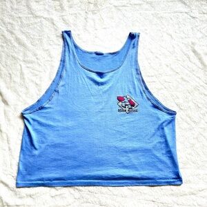Vintage size large OP ocean Pacific surfer tank top in blue